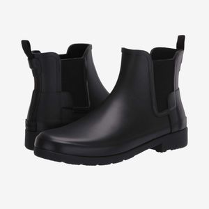Hunter Women's Refined Matte Chelsea Rain Booties - size 7